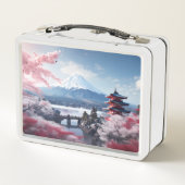 色彩の鮮やかさくらんぼの富士山 メタルランチボックス (裏面)