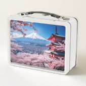 色彩の鮮やかさくらんぼの富士山 メタルランチボックス (裏面)