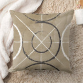 色彩の鮮やかで幾何学的な円のプリント クッション (ブランケット)