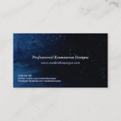 色彩の鮮やかで青くグランジでカスタマイズ可能な名刺 名刺 (裏面)