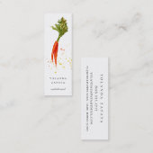 色彩の鮮やかなにんじんの小型名刺 スキニー名刺 (正面/裏面)
