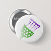 色彩の鮮やかなアザミボタン 缶バッジ (正面&裏面)