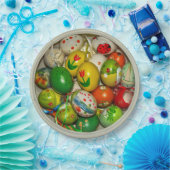 色彩の鮮やかなイースターエッグボールの使い捨て可能な紙皿 ペーパープレート (パーティー)