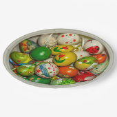 色彩の鮮やかなイースターエッグボールの使い捨て可能な紙皿 ペーパープレート (アングル)