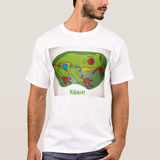 色彩の鮮やかなカエル、Ribbit! Tシャツ