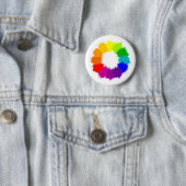 色彩の鮮やかなカラーホイールの芸術家および美術教師 缶バッジ (インサイチュ)