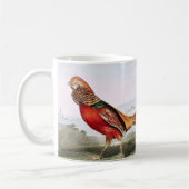色彩の鮮やかなキジ コーヒーマグカップ (左)
