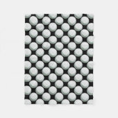 色彩の鮮やかなゴルフ・ボールパターン フリースブランケット (正面)