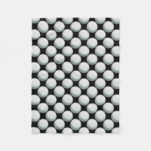 色彩の鮮やかなゴルフ・ボールパターン フリースブランケット (正面)