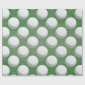 色彩の鮮やかなゴルフ・ボールパターン ラッピングペーパー (フラット)