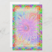 色彩の鮮やかなダリアは文房具を並べました 便箋 (正面/裏面)