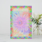 色彩の鮮やかなダリアは文房具を並べました 便箋 (スタンド正面)