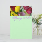 色彩の鮮やかなチューリップの文房具 便箋 (スタンド正面)