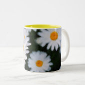 色彩の鮮やかなデイジーのコーヒー・マグ ツートーンマグカップ (正面右)