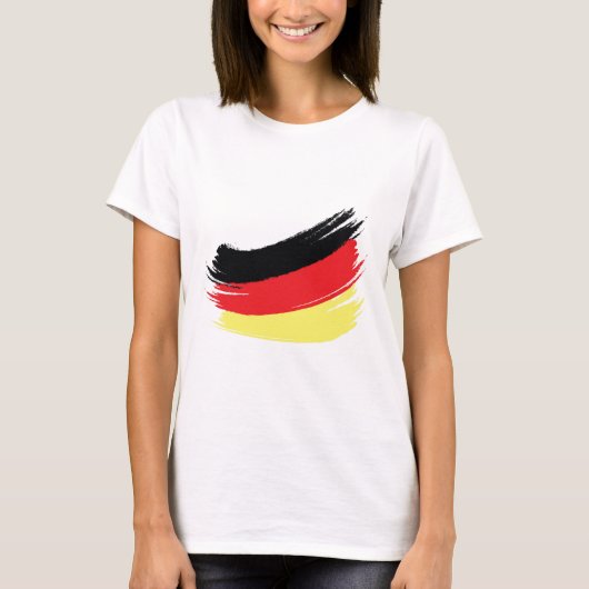 色彩の鮮やかなドイツの旗 Tシャツ (正面)