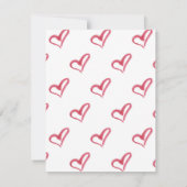 色彩の鮮やかなハートのパーソナライズな文房具 ノートカード (裏面)