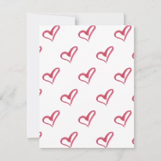 色彩の鮮やかなハートのパーソナライズな文房具 ノートカード (裏面)