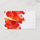 色彩の鮮やかなハートを浮かべる赤 名刺 (裏面)