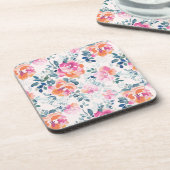 色彩の鮮やかなバラパターン コースター (左側)