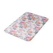色彩の鮮やかなバラパターン バスマット (アングル)
