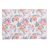 色彩の鮮やかなバラパターン 枕カバー (正面右)