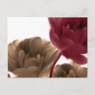 色彩の鮮やかなバラ-バーガンディおよびバーラップ ポストカード