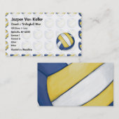 色彩の鮮やかなバレーボールのパターン 名刺 (正面/裏面)