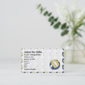 色彩の鮮やかなバレーボールのパターン 名刺 (スタンド正面)