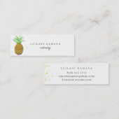 色彩の鮮やかなパイナップル スキニー名刺 (正面/裏面)