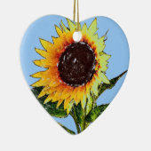 色彩の鮮やかなヒマワリのオーナメント セラミックオーナメント (右)