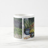 色彩の鮮やかなポットのマグ コーヒーマグカップ (中央)