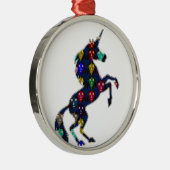 色彩の鮮やかなユニコーンの馬のおとぎ話のnavinJOSHI NVN100 メタルオーナメント (右)