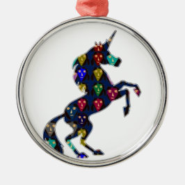 色彩の鮮やかなユニコーンの馬のおとぎ話のnavinJOSHI NVN100 メタルオーナメント
