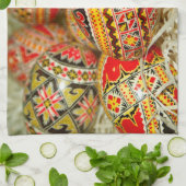 色彩の鮮やかなルーマニア人のイースターエッグ キッチンタオル (折り畳み)