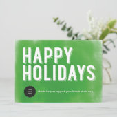 色彩の鮮やかな休日の緑の平たい箱 シーズンカード (スタンド正面)