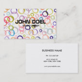 色彩の鮮やかな円の名刺 名刺 (正面/裏面)