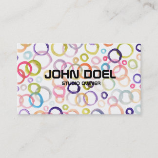 色彩の鮮やかな円の名刺 名刺