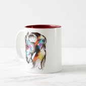 色彩の鮮やかな子馬のマグ ツートーンマグカップ (正面左)