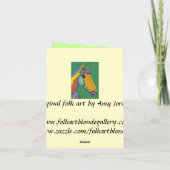 色彩の鮮やかな子馬- notecard カード (裏面)