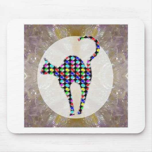 色彩の鮮やかな家畜猫の子ネコペット マウスパッド (正面)