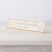 色彩の鮮やかな抽象芸術|のエレガントな最小主義のニュートラル デスクネームプレート (正面)