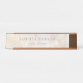 色彩の鮮やかな抽象芸術|のエレガントな最小主義のニュートラル デスクネームプレート (正面)