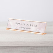 色彩の鮮やかな抽象芸術|のエレガントな最小主義の赤面 デスクネームプレート (正面)