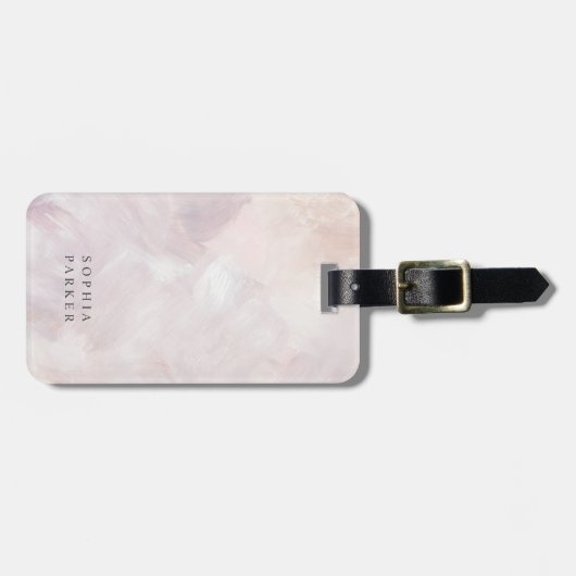 色彩の鮮やかな抽象芸術|のエレガントな最小主義の赤面 ラゲッジタグ (正面横)