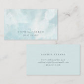 色彩の鮮やかな抽象芸術|のエレガントな最小主義の青 名刺 (正面/裏面)