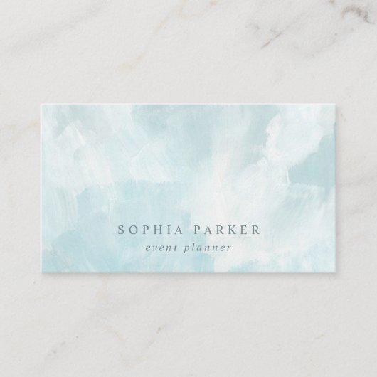 色彩の鮮やかな抽象芸術|のエレガントな最小主義の青 名刺 (正面)