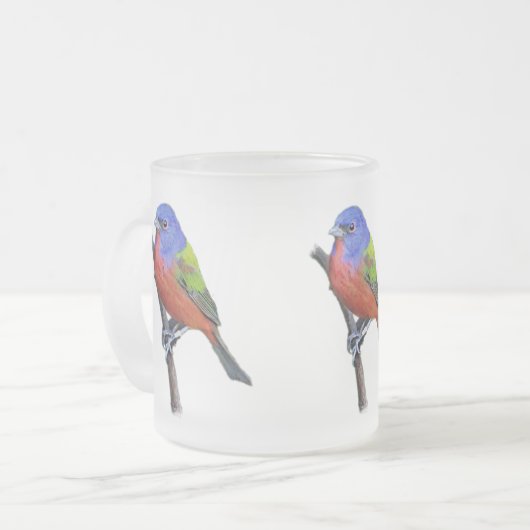 色彩の鮮やかな旗布のイメージ フロストグラスマグカップ (正面左)