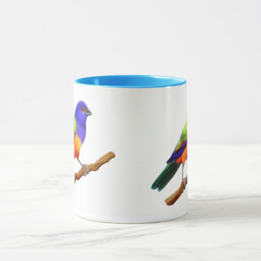 色彩の鮮やかな旗布の信号器のマグ マグカップ (中央)