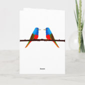 色彩の鮮やかな旗布の鳥の芸術のカード新年の シーズンカード (裏面)