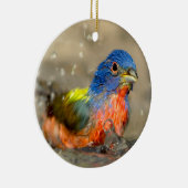 色彩の鮮やかな旗布-美しい鳥のオーナメント セラミックオーナメント (右)